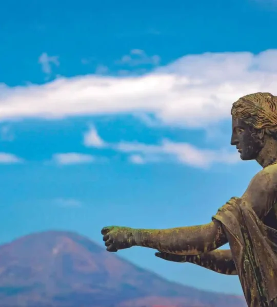 Statue romaine, site archéologique de Pompéi, Campanie, Italie